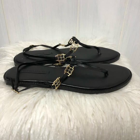 BCBG MaxAzria Audrina Black Thong Sandals - Picture 6 of 12
